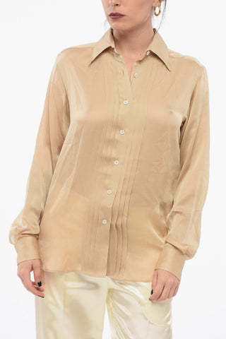 Camicia Pin-Tuck In Seta