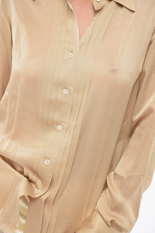 Camicia Pin-Tuck In Seta