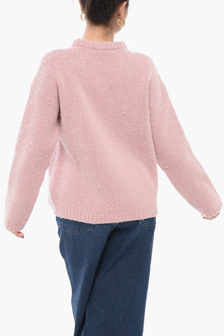 Crew Neck CANDYFLOSS CHERRY Wool Blend Pullover