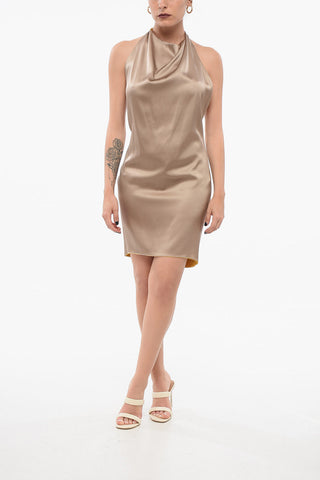 Silk Dress with Halter Neck