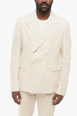 Doppelreihiger Lurex-Blazer mit spitzem Revers