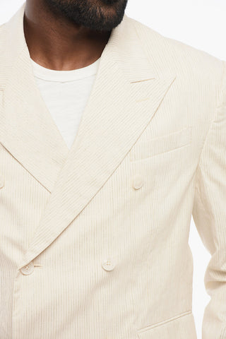 Doppelreihiger Lurex-Blazer mit spitzem Revers