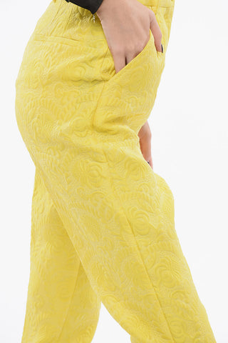 Pantaloni in Broccato con Tapered Fit