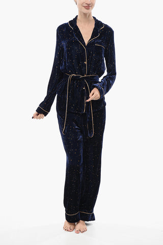 Velvet Pyjama Set with Constellation Motif