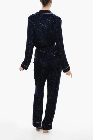 Velvet Pyjama Set with Constellation Motif