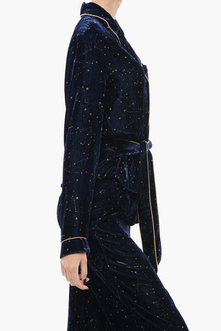 Velvet Pyjama Set with Constellation Motif