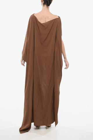 Jumpsuit mit Cape und drapierten Ärmeln