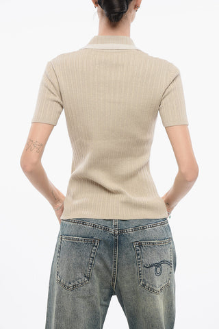 EMPORIO ICON Ribbed Sweater with Polo Neck
