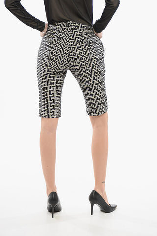 Monogram Cotton Skinny Fit Shorts