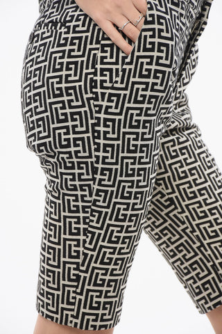 Monogram Cotton Skinny Fit Shorts