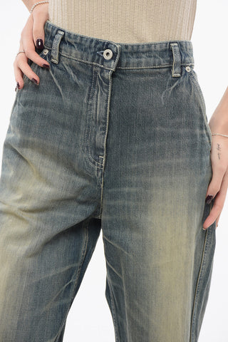 Straight-Fit Jeans in Vintage-Wash Denim 23cm