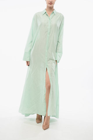 Flared Chemisier Dress with Hidden Placket