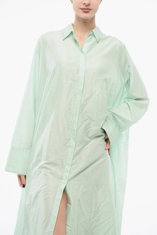 Flared Chemisier Dress with Hidden Placket