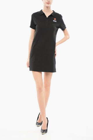 Tee Dress in Cotone Piquet con Collo a Polo