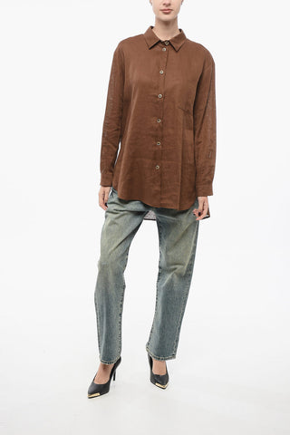 Oversize-Hemd aus Leinen