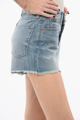 TRADE MARK Mid Washed Denim Shorts