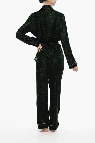 Velvet Pyjama Set with Constellation Motif
