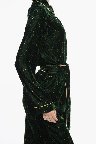 Velvet Pyjama Set with Constellation Motif