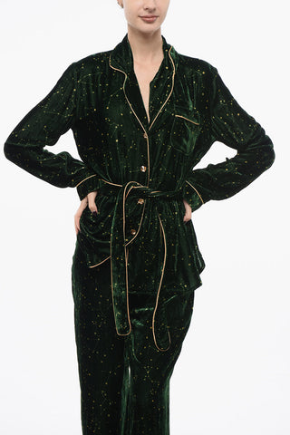 Velvet Pyjama Set with Constellation Motif