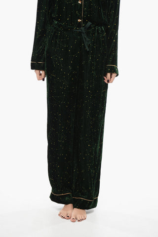 Velvet Pyjama Set with Constellation Motif