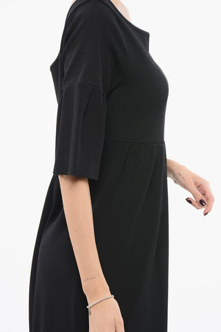 Short-Sleeved Dress With Pleated Skirt