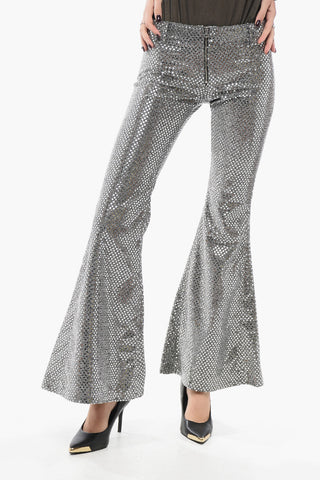 Sequin Boot-Cut Trousers