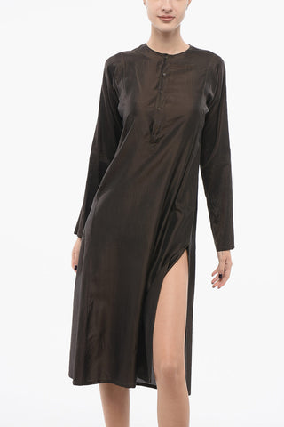 Silk Crewneck Dress