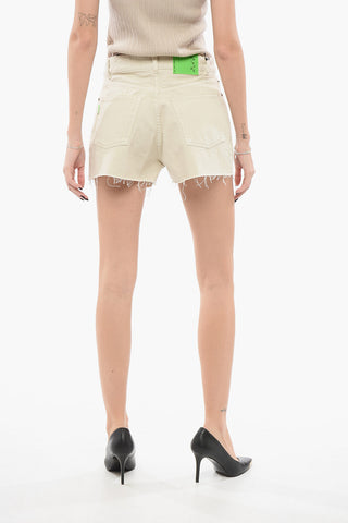 Shorts In Denim Con Fondo Raw-Cut