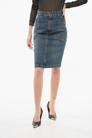 Denim Pencil Skirt