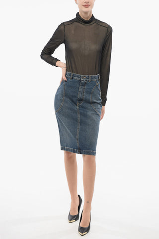 Denim Pencil Skirt
