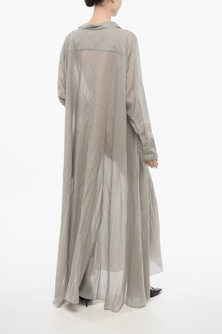 플레어 셔츠 원피스 히든 버튼 여밈