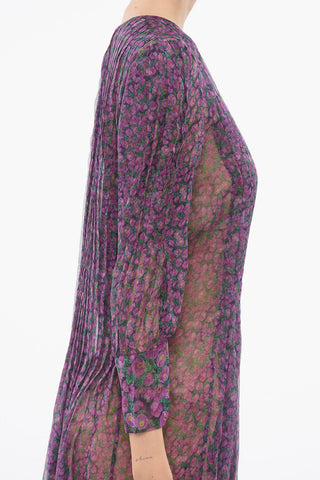 Vestito in Chiffon Plissé