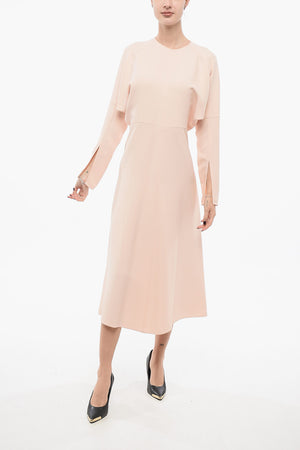 Flared Silk-Blend Dress