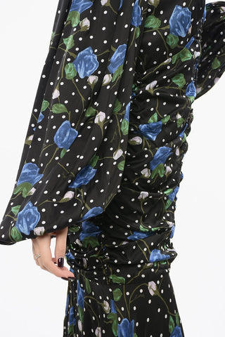 Vestito Floreale con Relaxed Fit