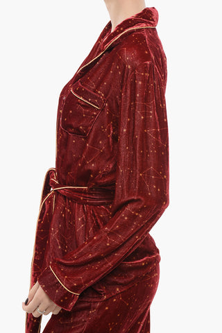 Velvet Pyjama Set with Constellation Motif