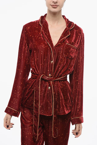 Velvet Pyjama Set with Constellation Motif