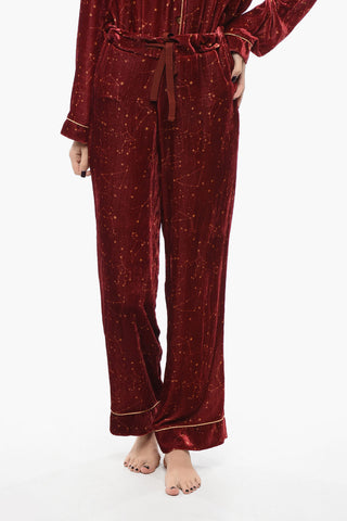 Velvet Pyjama Set with Constellation Motif