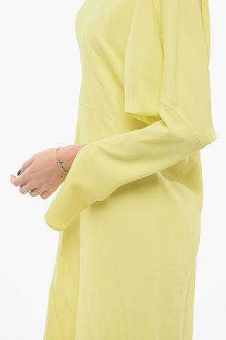Vestito Svasato in Misto Seta