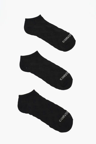 Set Of 3 Pairs Of Solid-Color Socks With All-Over Logo