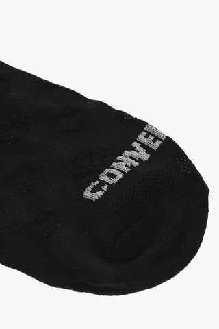 Set Of 3 Pairs Of Solid-Color Socks With All-Over Logo