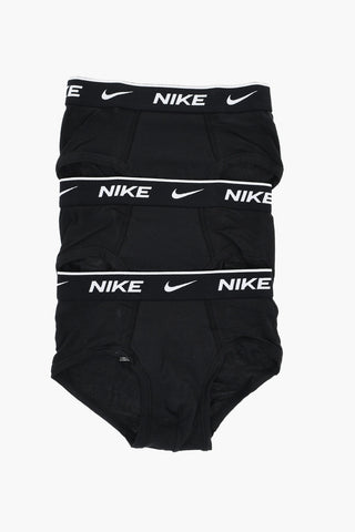 Set of 3 Solid-Colour Briefs with Branded Elastic Band