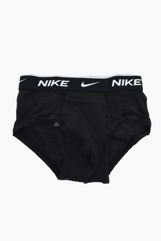 Set of 3 Solid-Colour Briefs with Branded Elastic Band