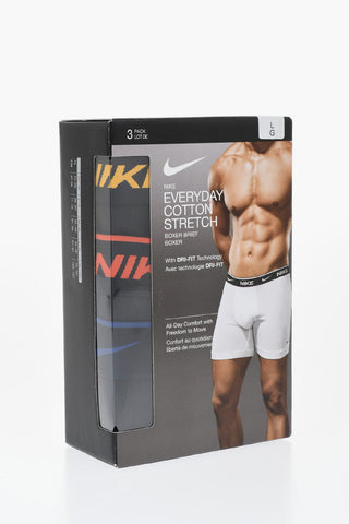 Set 3 Boxer in Cotone Stretch con Banda Elastica Logata