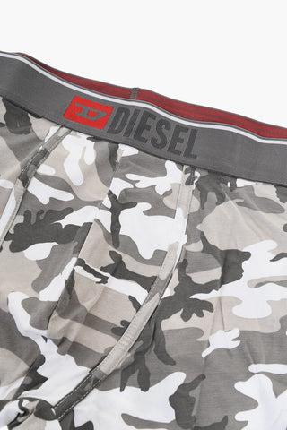 Set of 2 Stretch Cotton Boxer Shorts with Camouflage Pattern