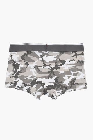 Set of 2 Stretch Cotton Boxer Shorts with Camouflage Pattern