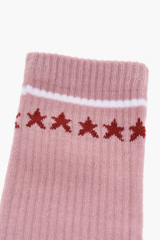 Set 2 Pairs of Long Two-Tone Socks with Contrast Details