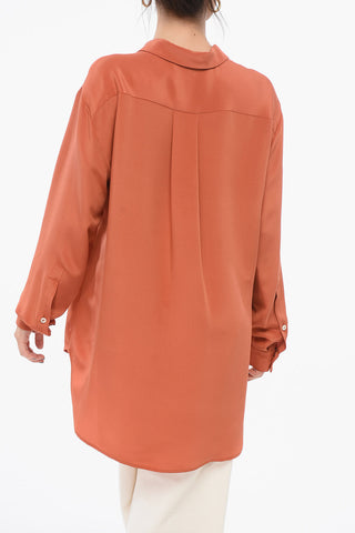 Oversize-Hemd aus Seide