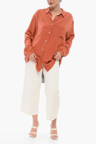 Oversize-Hemd aus Seide