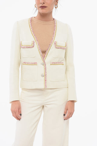Jacket with Embroidered Edges