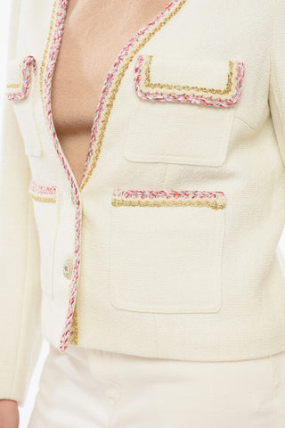 Jacket with Embroidered Edges